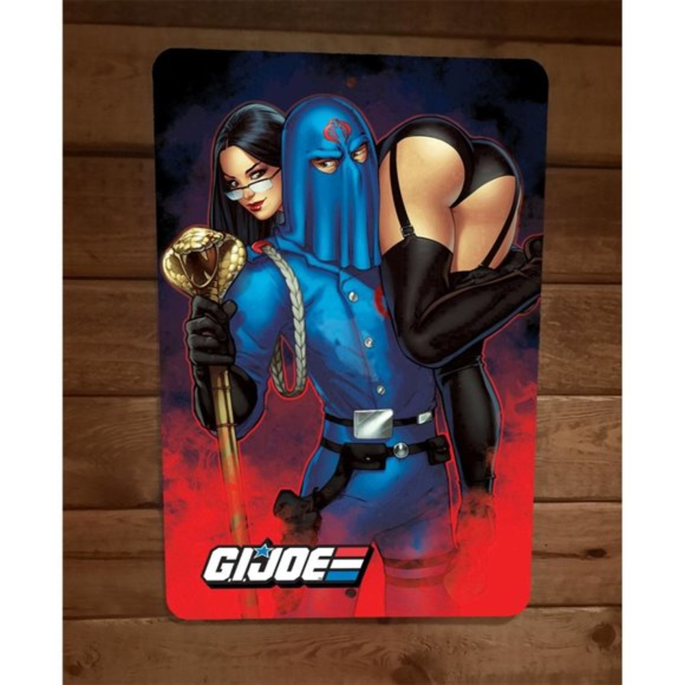 Cobra Commander Baroness 8x12 Metal Wall Sign GI Joe Poster